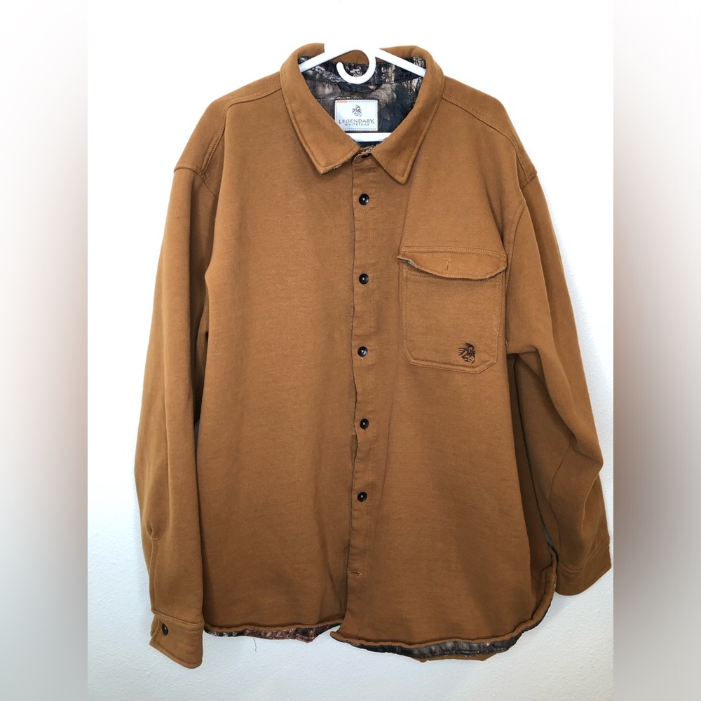Legendary Whitetail Brown Cotton Button Up Shirt— 3XL